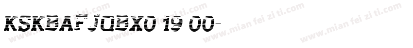 KSKBAFJQBX0 19 00字体转换